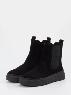 Gabor – Chelsea Boots aus Lammleder Schwarz