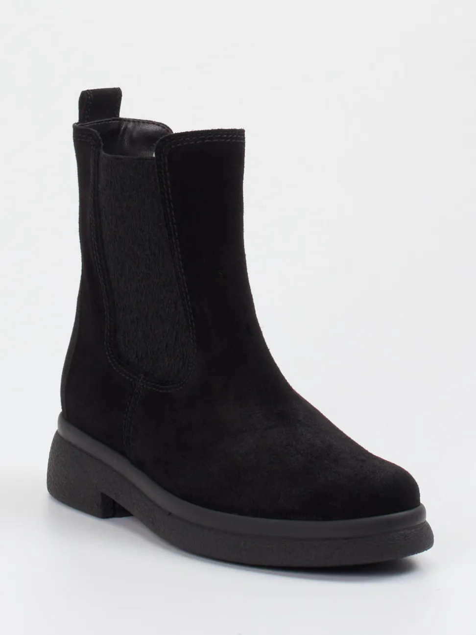Gabor – Chelsea Boots aus Veloursleder schwarz