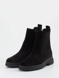 Gabor – Chelsea Boots aus Veloursleder schwarz