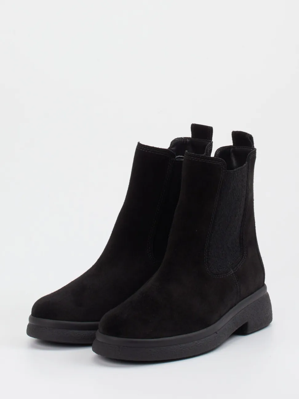 Gabor – Chelsea Boots aus Veloursleder schwarz