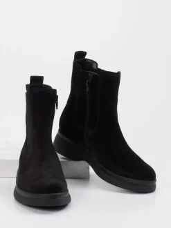 Gabor – Chelsea Boots aus Veloursleder schwarz