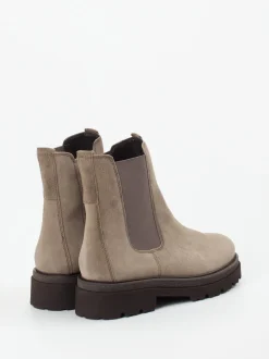 Gabor – Chelsea-Stiefelette aus Veloursleder taupe