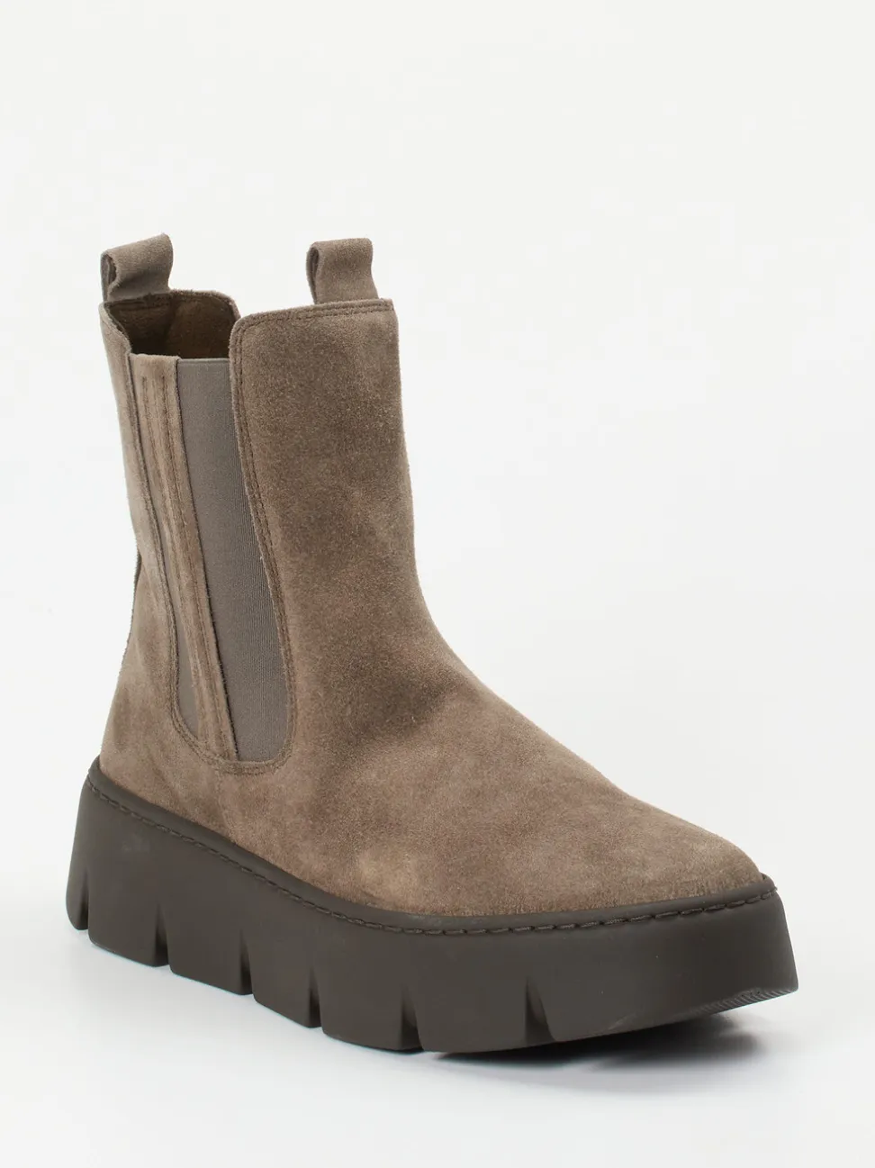 Gabor – Chelsea-Stiefelette aus Veloursleder taupe