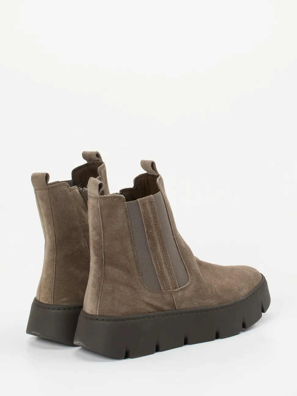 Gabor – Chelsea-Stiefelette aus Veloursleder taupe