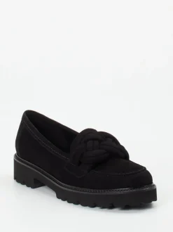 Gabor – Chunky Loafer aus Veloursleder Schwarz