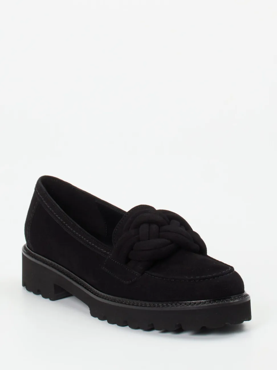 Gabor – Chunky Loafer aus Veloursleder Schwarz