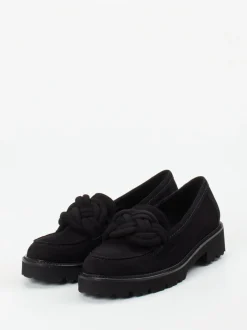 Gabor – Chunky Loafer aus Veloursleder Schwarz
