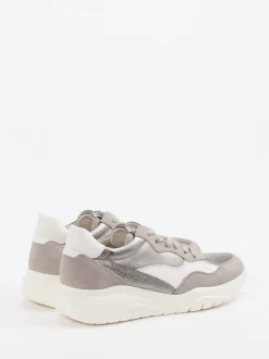 Gabor – Chunky Sneaker aus Kalbleder Silbermetallic