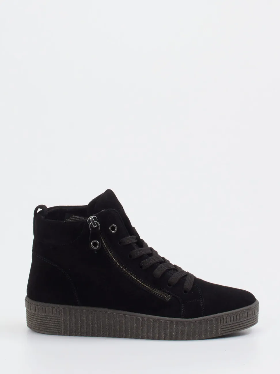 Gabor – High-Top Sneaker aus Veloursleder Schwarz