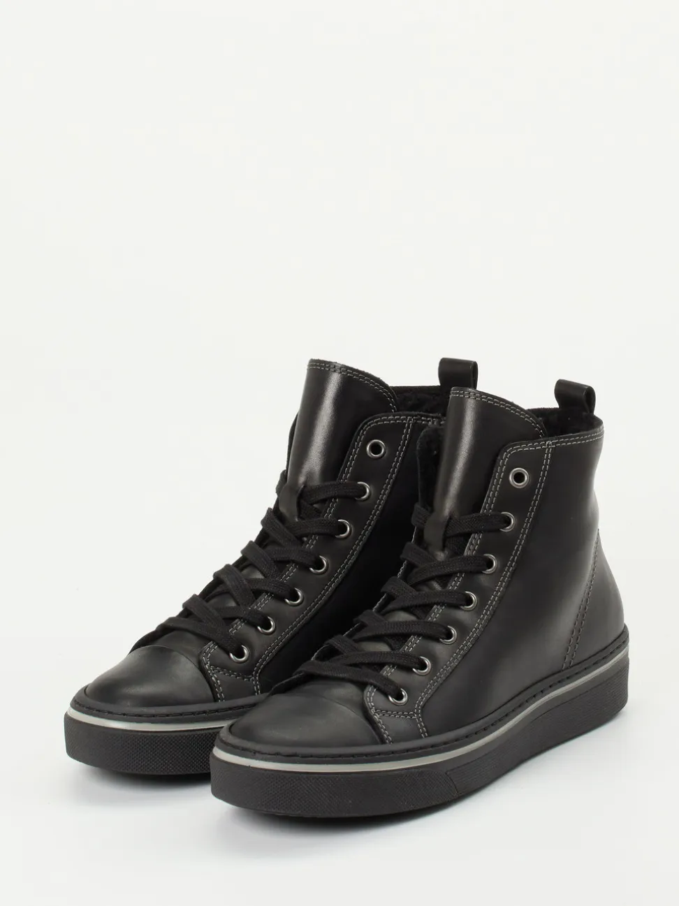 Gabor – High-Top Sneaker aus Kalbleder schwarz