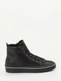 Gabor – High-Top Sneaker aus Kalbleder schwarz