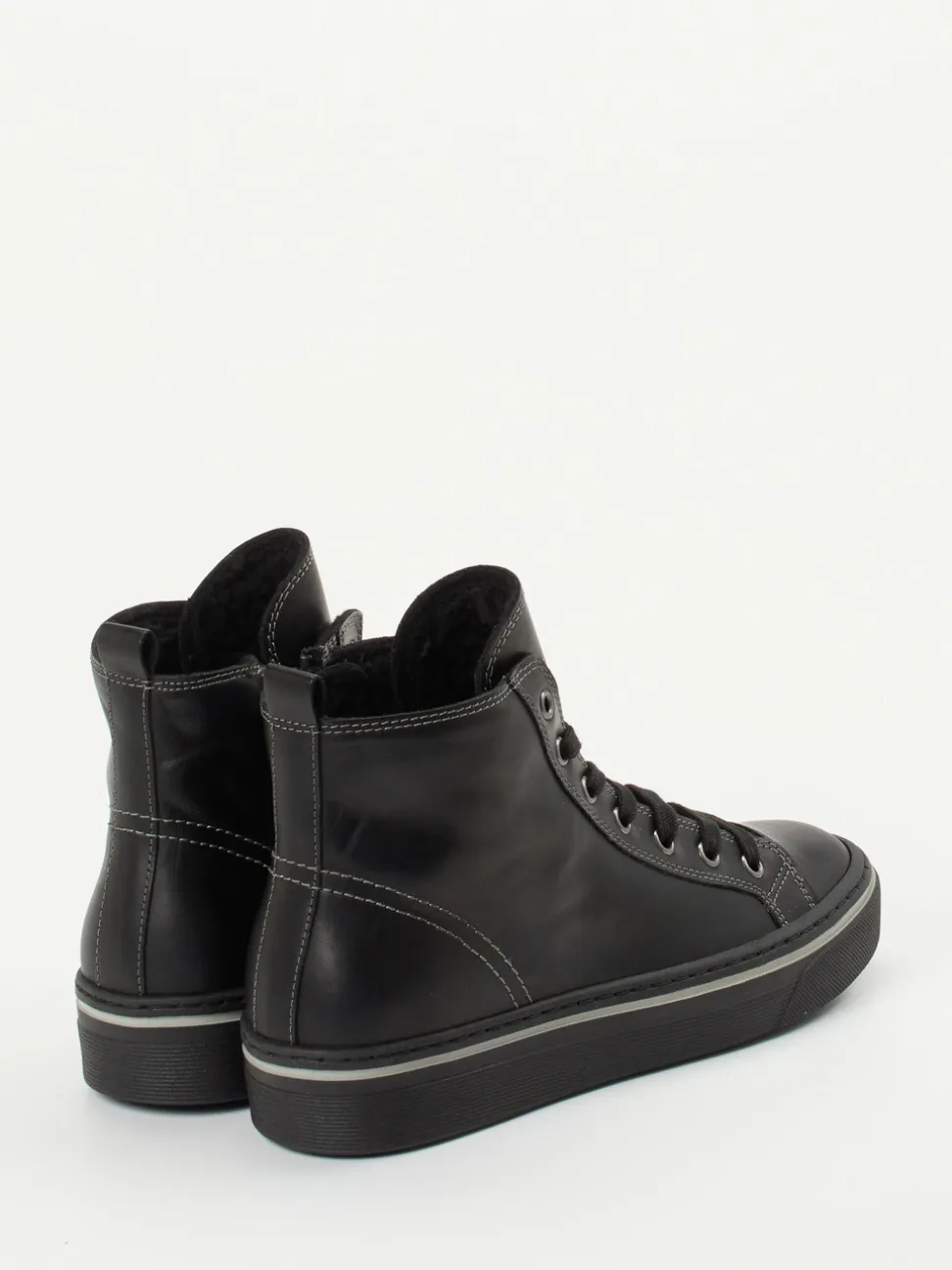 Gabor – High-Top Sneaker aus Kalbleder schwarz