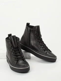 Gabor – High-Top Sneaker aus Kalbleder schwarz