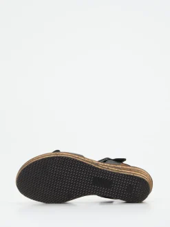Gabor – Keilsandalette aus Lammleder schwarz