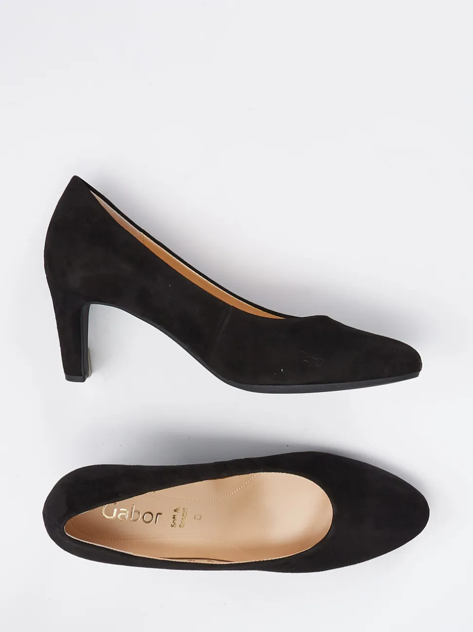 Gabor – Klassische Pumps aus Veloursleder schwarz