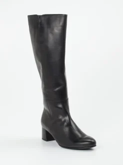 Gabor – Kniehohe Stiefel aus Leder Schwarz