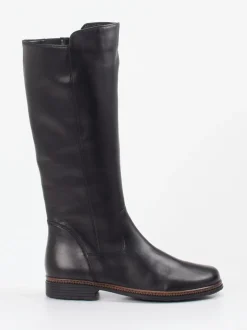 Gabor – Kniehohe Stiefel aus Kalbleder Schwarz