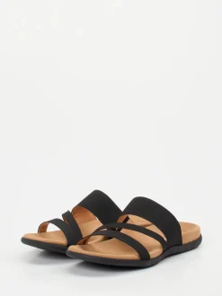 Gabor – Komfort-Pantolette aus Textil in Schwarz