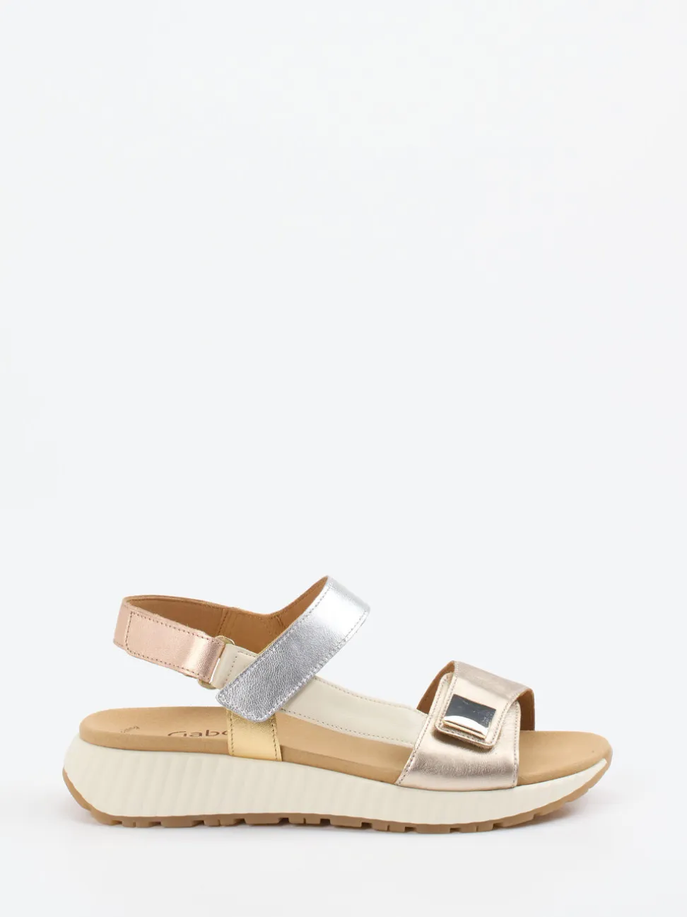 Gabor – Komfort-Sandale aus Metallicleder multi