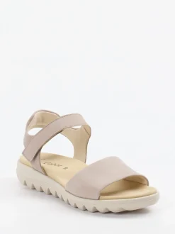 Gabor – Komfort-Sandale aus Nubukleder beige