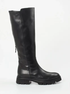 Gabor – Langschaftstiefel aus Glattleder Schwarz
