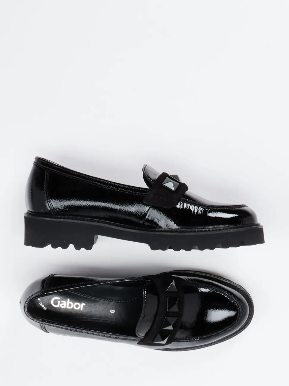 Gabor – Loafer aus Lackleder in Schwarz