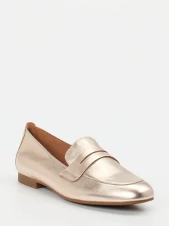 Gabor – Loafer aus Metallicleder in Roségold