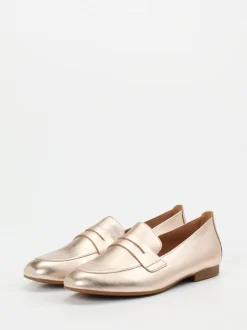 Gabor – Loafer aus Metallicleder in Roségold