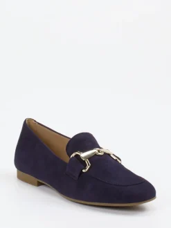 Gabor – Loafer aus Veloursleder Dunkelblau