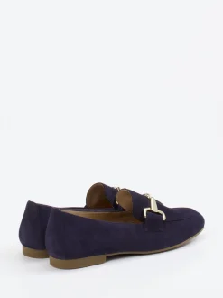 Gabor – Loafer aus Veloursleder Dunkelblau
