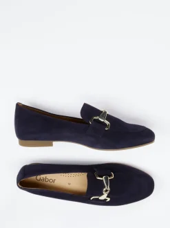 Gabor – Loafer aus Veloursleder Dunkelblau
