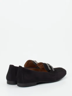 Gabor – Loafer aus Veloursleder Schwarz Strass