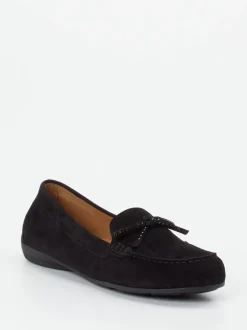 Gabor – Loafer aus Veloursleder in Schwarz