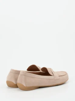 Gabor – Loafer aus Veloursleder in Beige