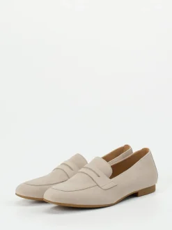 Gabor – Loafer aus Veloursleder in Beigegrau