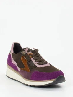 Gabor – Low-Top Sneaker aus Stretch und Veloursleder