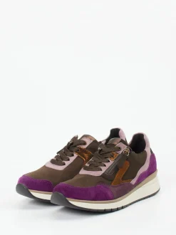 Gabor – Low-Top Sneaker aus Stretch und Veloursleder