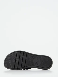 Gabor – Pantolette aus Metallicleder Schwarz
