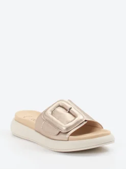 Gabor – Pantolette aus Metallicleder goldfarben