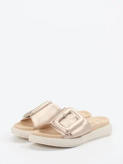 Gabor – Pantolette aus Metallicleder goldfarben