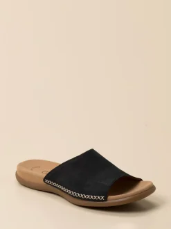 Gabor – Pantolette aus Nubukleder in Blau