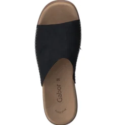 Gabor – Pantolette aus Nubukleder in Blau