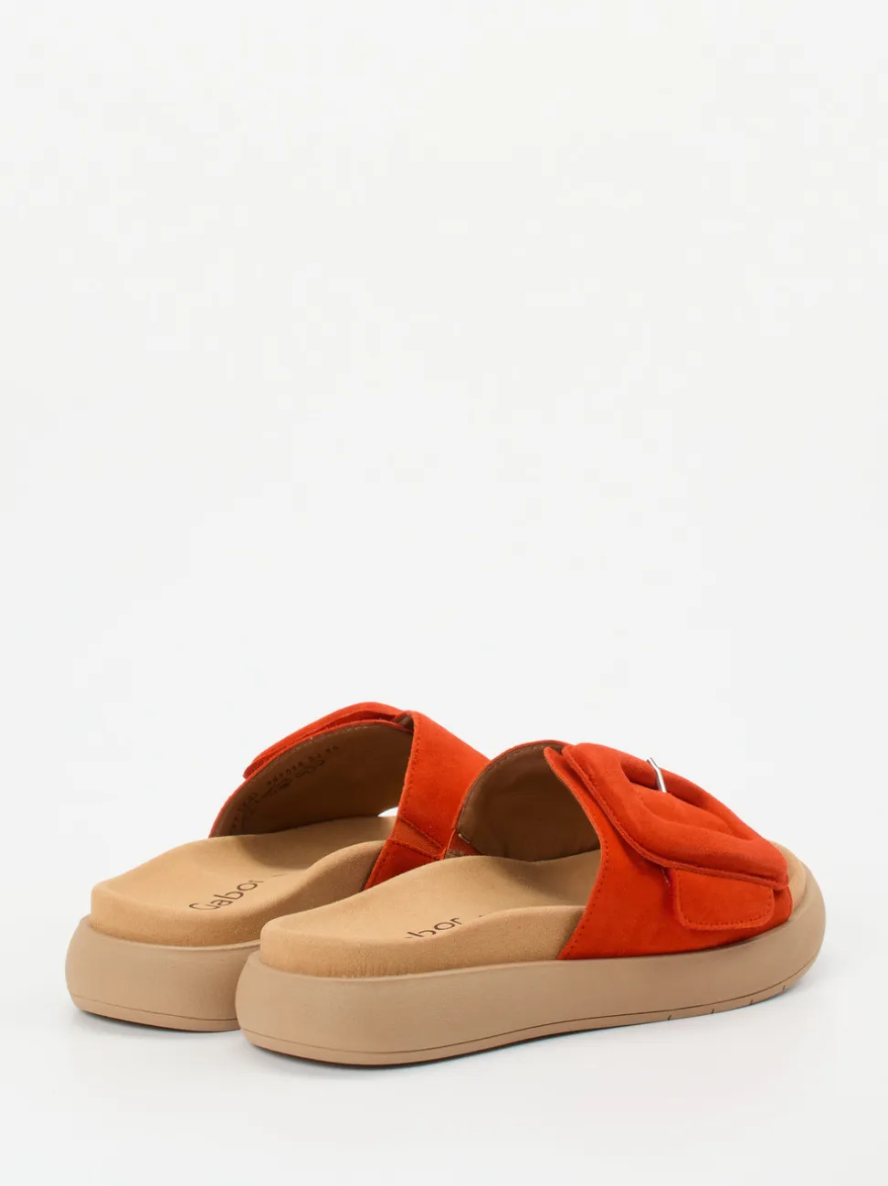 Gabor – Pantolette aus Veloursleder in Tomatenrot