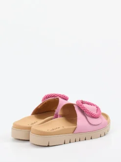 Gabor – Pantolette aus Veloursleder in Rosa
