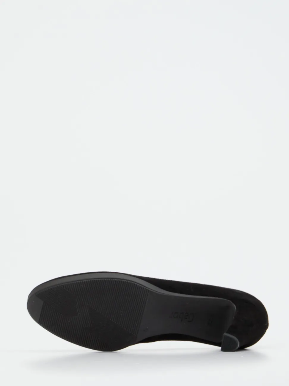 Gabor – Plateau-Pumps aus Veloursleder schwarz