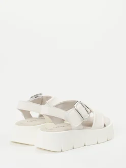 Gabor – Plateausandale aus Lammleder Offwhite