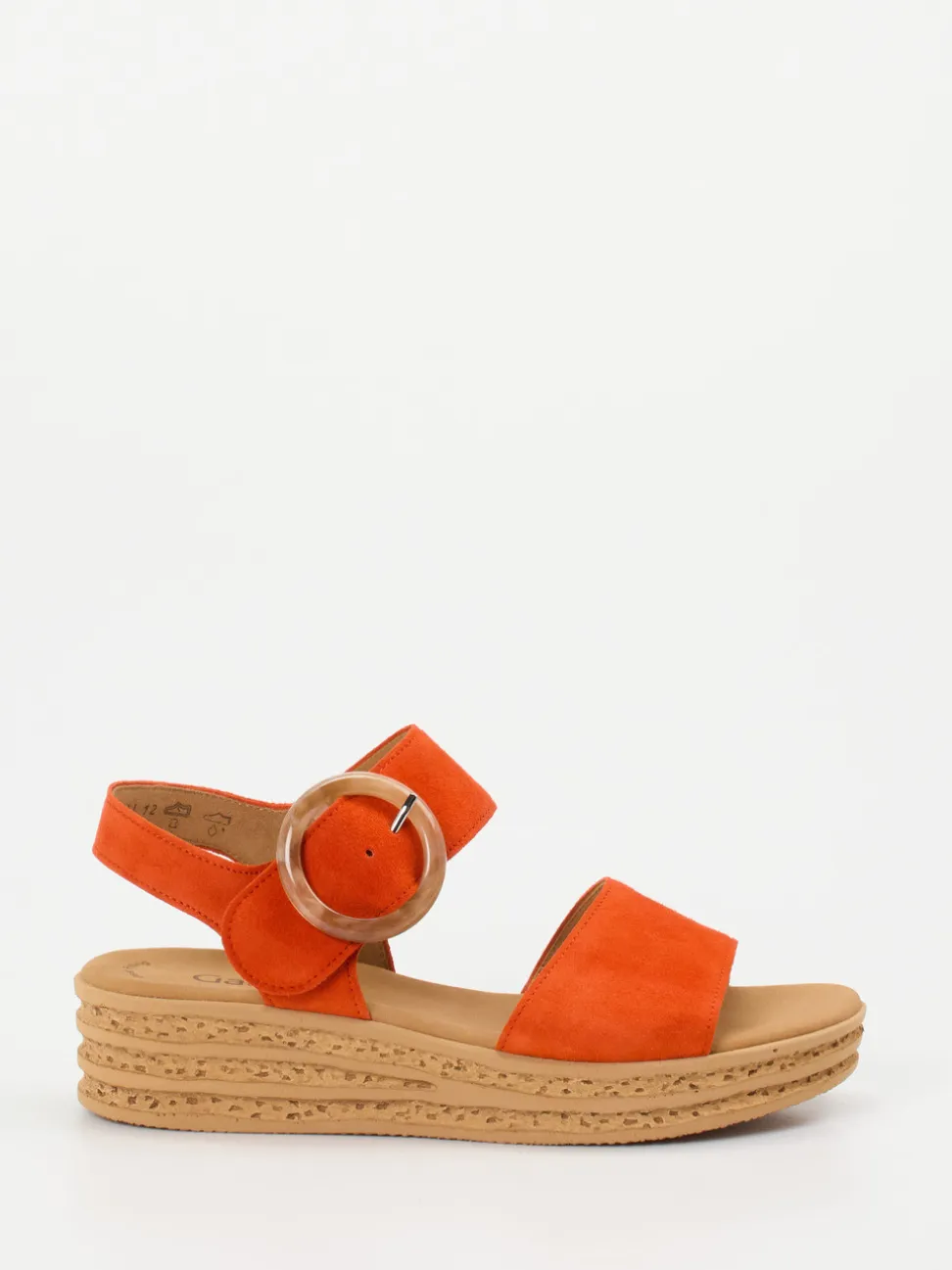 Gabor – Plateausandale aus Veloursleder Orange
