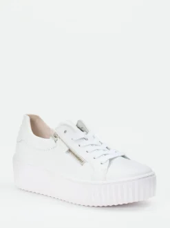 Gabor – Plateau-Sneaker aus Lammleder Weiß