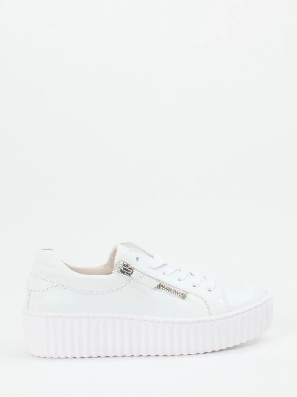 Gabor – Plateau-Sneaker aus Lammleder Weiß