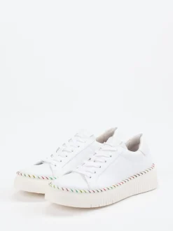 Gabor – Plateau-Sneaker aus Kalbleder Weiß